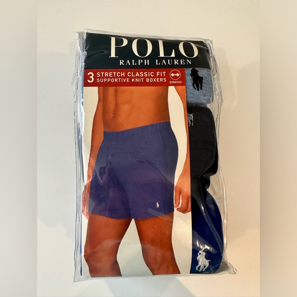 NWT Polo Ralph Lauren Classic Stretch Boxers 3-pack